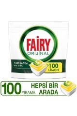 Fairy Hepsi Bir Arada 100 Yıkama Bulaşık Makinesi Deterjanı Tableti / Kapsülü Limon Kokulu