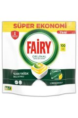 Fairy Hepsi Bir Arada 100 Yıkama Bulaşık Makinesi Deterjanı Tableti / Kapsülü Limon Kokulu