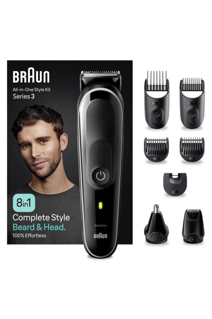 Braun Series 3 MGK3440 Hepsi Bir Arada Şekillendirme Seti, 8’i 1 Arada Erkek Bakım Kiti 80707868