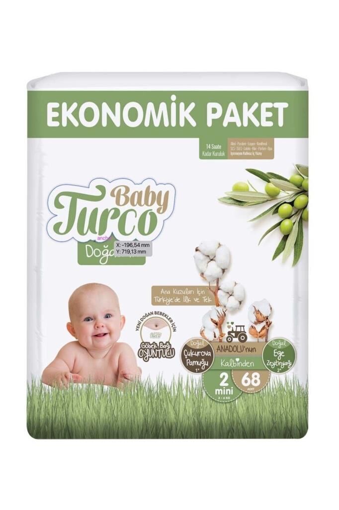 Baby Turco Bebek Bezi Ekonomik Paket 68'li (2 Numara) 8682241205929