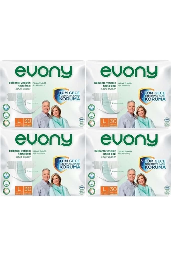 Hasta Bezi Yetişkin Bel Bantlı Tekstil Yüzey L-büyük Boy 120 Adet (4pk*30)