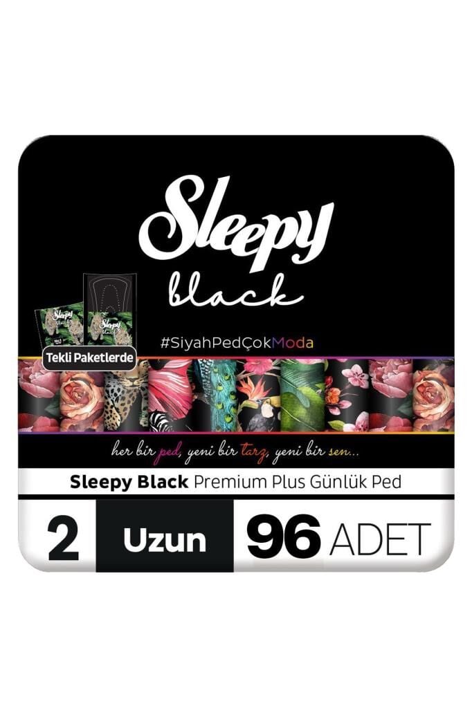 Black Premium Plus Günlük Ped Uzun 96 Adet Ped