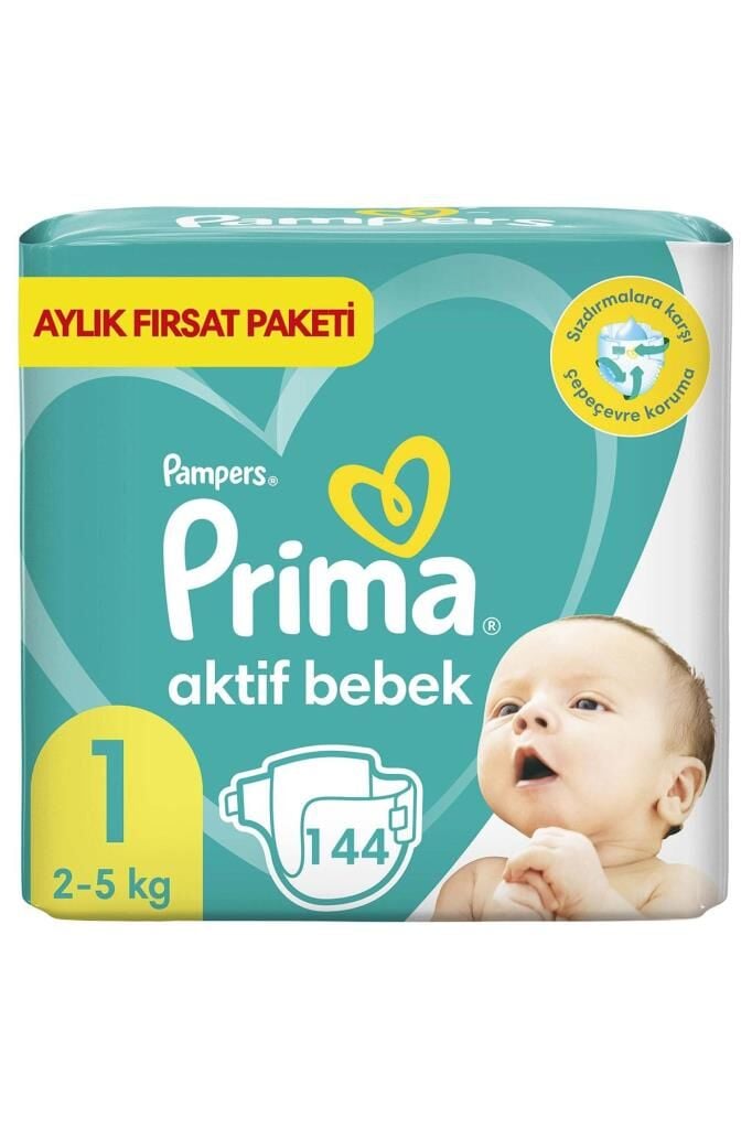 Prima Aktif Bebek 1 Beden 144'lü Aylık Fırsat Paketi 31750